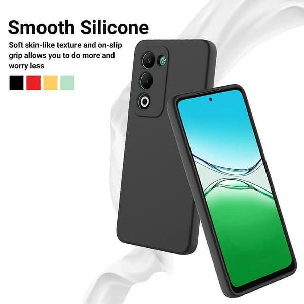 For Oppo A5 5G Oppo A5 4G Liquid Silicone Case Phone Back Cover with Hand Strap Black