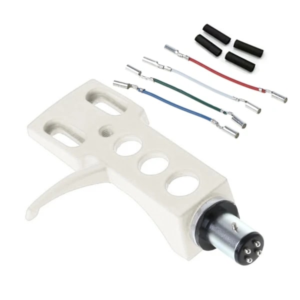 Turntable Head Shell 4-Pin Contacts for Various Turntable Techniques Phono Turntable Head Shell Phono Accessories White