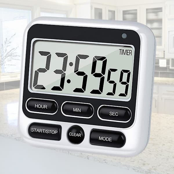 Elektronisk køkkentimer LCD-skærm Stor skærm Elektronisk timer Positiv
