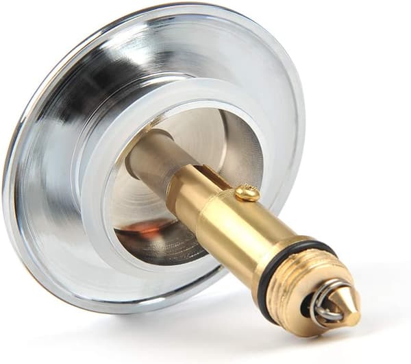 Baderomsvaskavløpsplugg, 69 mm Push Pop-Up Click Clack Stopper, Messingbelagt pluggboltesett