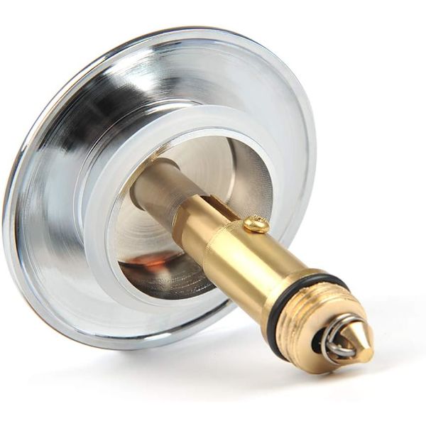 Badeværelsesvaskeafløbsprop, 69 mm Push Pop-Up Click Clack Stopper, Messingproppeboltsæt