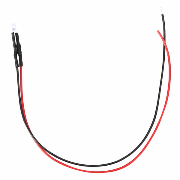 10 stk 12V 3mm LED Lysdiode Kablet Flerfarget LED Lysledning 20cm 0.06W (Gul)