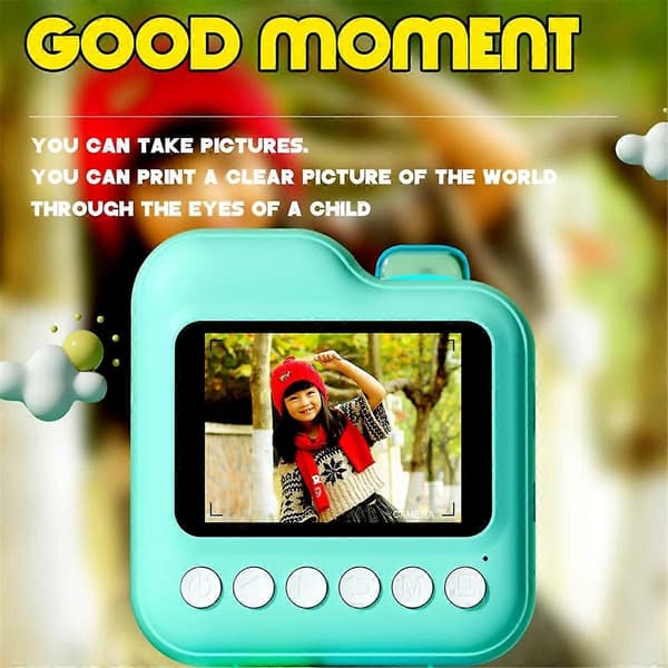 Kids Instant Printer Camera Gift Children Digital Video Camera Photo Thermal Printing Camera Pink