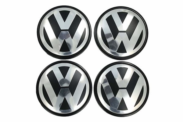 Pakke med 56MM Centerkapsler VW Sølv Én Størrelse