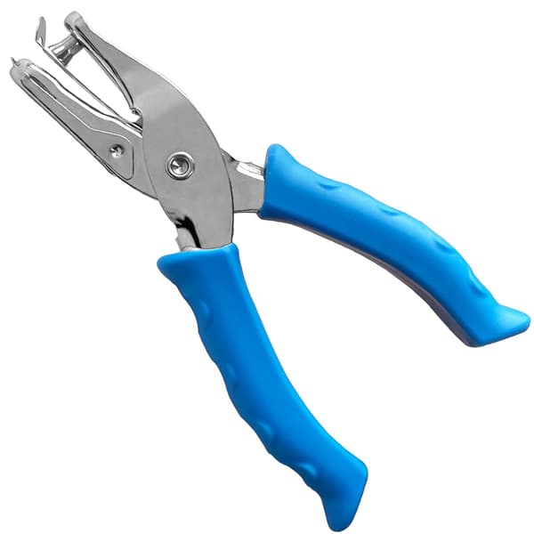 Single Hole Punch 1/4” Hole Puncher for Crafts, Single Hole Paper Punch with Blue Soft Grip Handle, Small Hole Punch