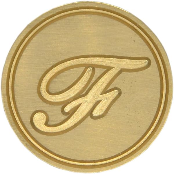 Forseglingsvoksstempel klassisk initialalfabet retro tre Z001 (F) -