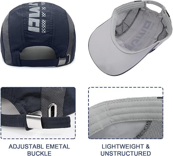 Two Piece Mens Cap Unisex Sports Cap Long Visor Lightweight