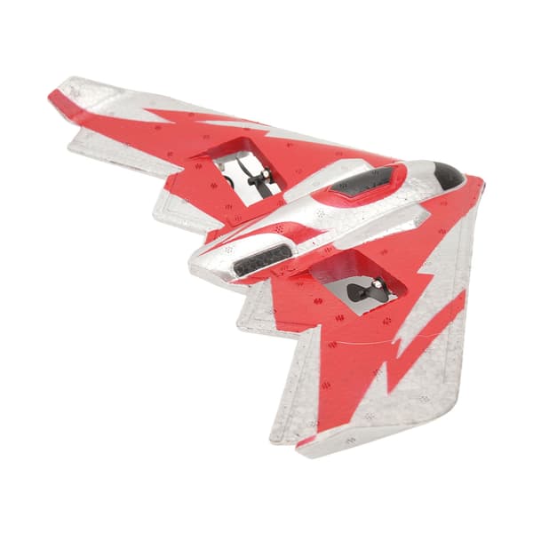 RC Flygplan Kit Glidflygplan Fjärrkontroll EPP Skumflygplan med LED-ljus för Nybörjare Vuxna Barn Röd 3 Batterier