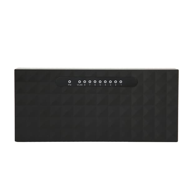 Netværksswitch Gigabit 1000Mps 8 porte Selvadaptiv Switch Ethernet-adapter til kontor hjem 100 til 240V EU-stik