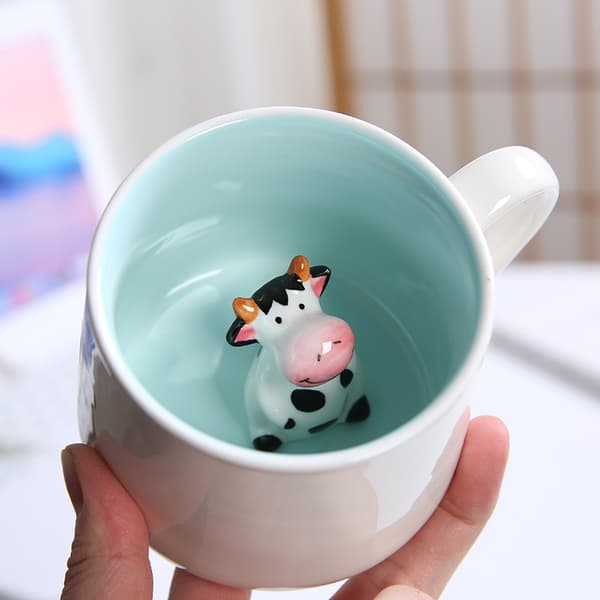 3D Djurformad Kaffemugg, 35 cl Rolig Handgjord Tecknad Figur