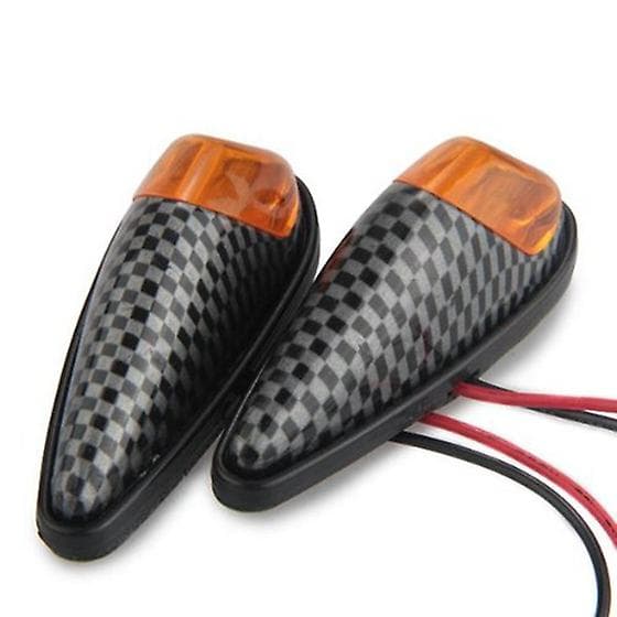 2 X Motorcykelindikatorer Hög Effekt Led Mini Indikator Blinkande Signalljus