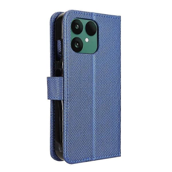 Diamanttekstur Læder Telefoncover Til Fairphone 6 [DB] Blå Blue