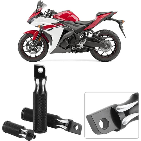 Motorcycle Non-slip Footrest Pedal Modification Footrest Black with Gear Lever