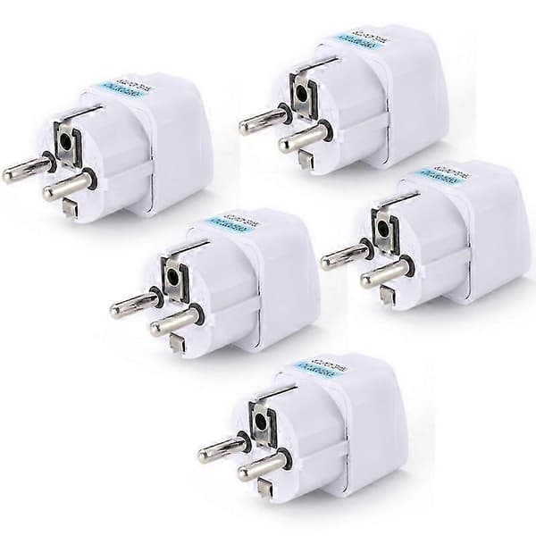 5X EU-pluggadapter DE til EU-pluggadapter 10A 250V Universal Reiseadapter EU-uttak
