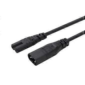 30 cm IEC320 C7 til Figur 8 C8 Strømkabel Han til Hun Stik Adapter Kabel Forlængerledning til Skærm