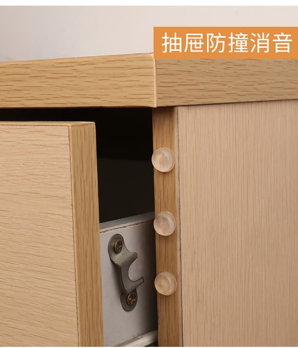 Rubber stop/door damper (8mm x 50 pcs) - dampens sound Transparent