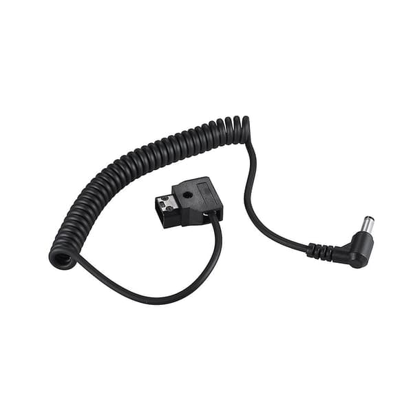Andoer Spiral Coiled 98cm/38.5inch D-Tap 2Pin Male to DC 5.5 * 2.1mm Adapter Cable Extension Elastic Line A