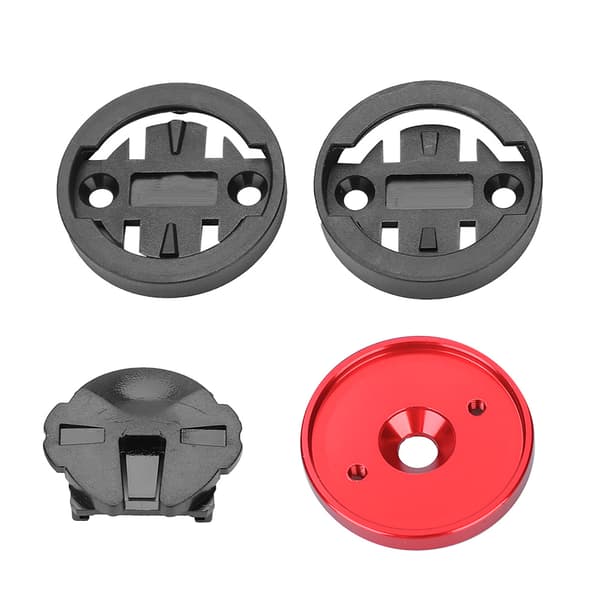 Road Bike Computer Holder, Stem Top Cap Stopwatch GPS Speedometer Mount (Red)