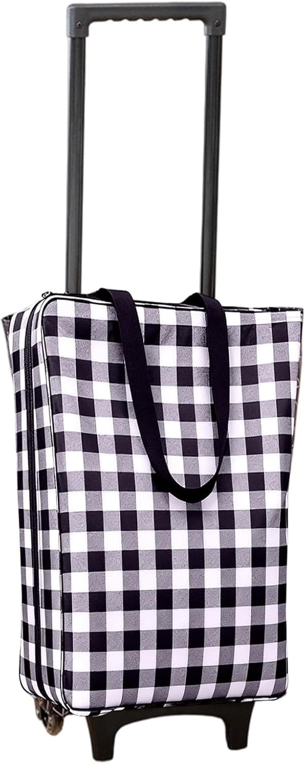 Indkøbsvogn, stor lastekapacitet, foldbar rullevogn, indkøbsvogn, stabilt design med foldning, nyttig til vasketøj, trapper, klatring, opbevaring size_name 2