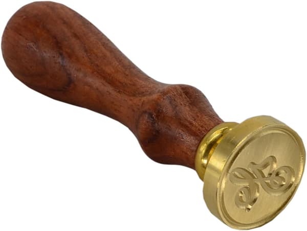 retro messinghode trehåndtak 26 bokstaver A-Z Alfabet bokstav initial voks klassisk forsegling voksstempel GZ2 (H) -