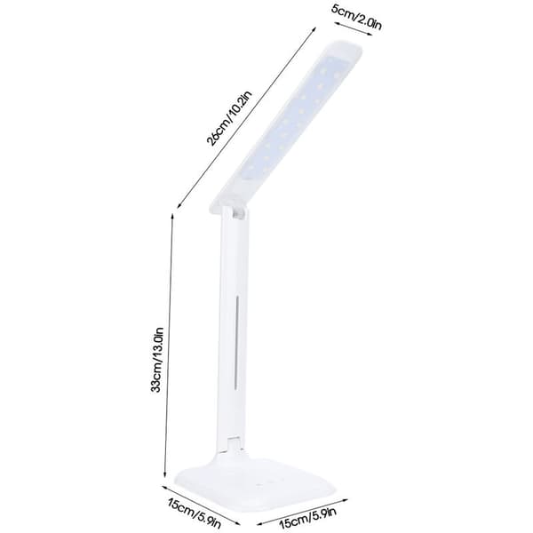 LED-bordlampe dimbar USB-ladeport 5 lysmoduser leselampe