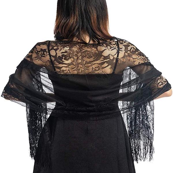 Sjal til aftenkjole, chiffon tørklæder, poncho damer elegant