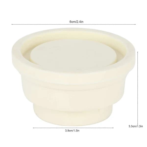 2 Pcs Pool Ladder Buffer, Inground Pool Ladder End Caps, White Rubber Buffer Set for Pool Ladders, Universal Spare Parts