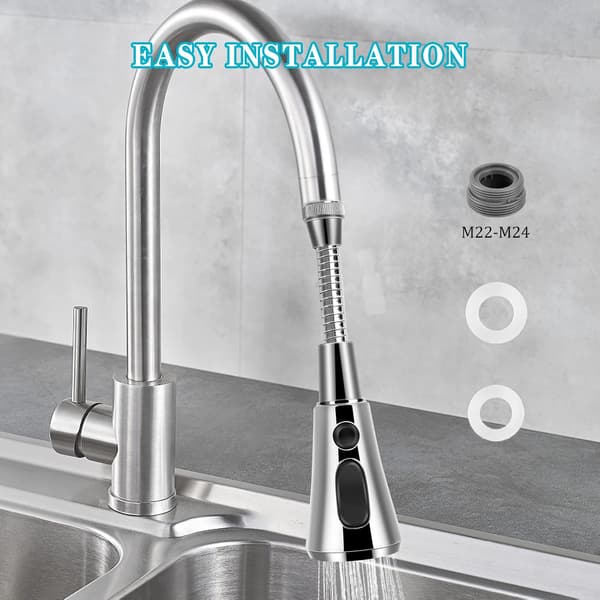 Kitchen Faucet Spray Nozzle 360° Swivel Outlet FM22 M24 Kitchen Sink T