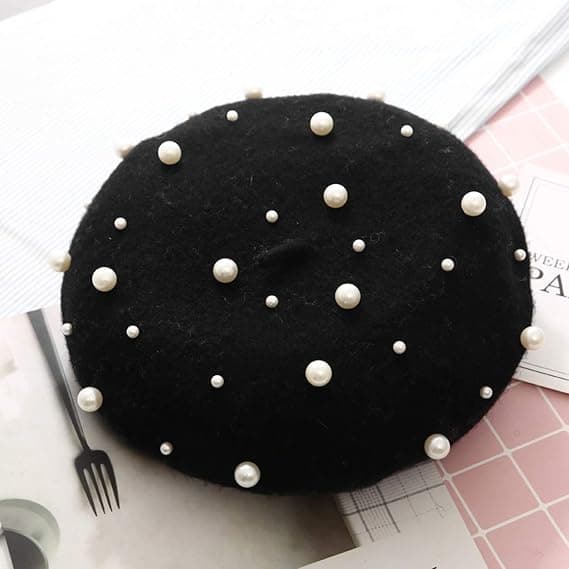 Ullberet for kvinner, beret i fransk stil, motehatter for kvinner