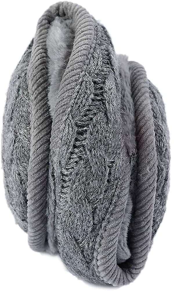 Unisex Varmstickade Öronmuffar Kashmir Vinter Utomhus Päls Öronvärmare (rosa)