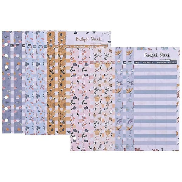 12 Budget Sheets for Expenses, Money Organizer for A6 Budget Folder - for Cash & Ledger, for Wallet