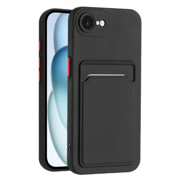 Iphone 16e cover mobiltelefonetui kortholder sort SORT