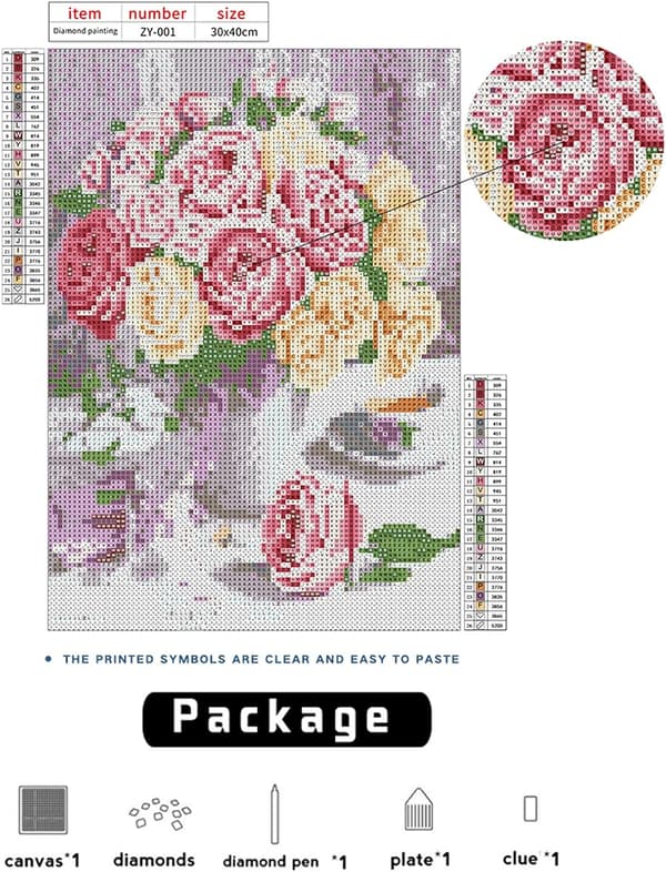 5D Diamantmålning Vuxen Blomset, Bukett med Blommor Diamantmålning