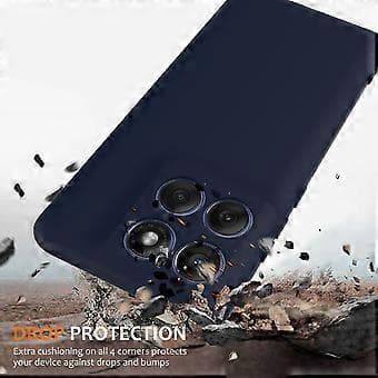 Case for Motorola Edge 60 Pro 5G Compatible with MagSafe Anti-Drop Liquid Silicone Phone Case Dark Blue