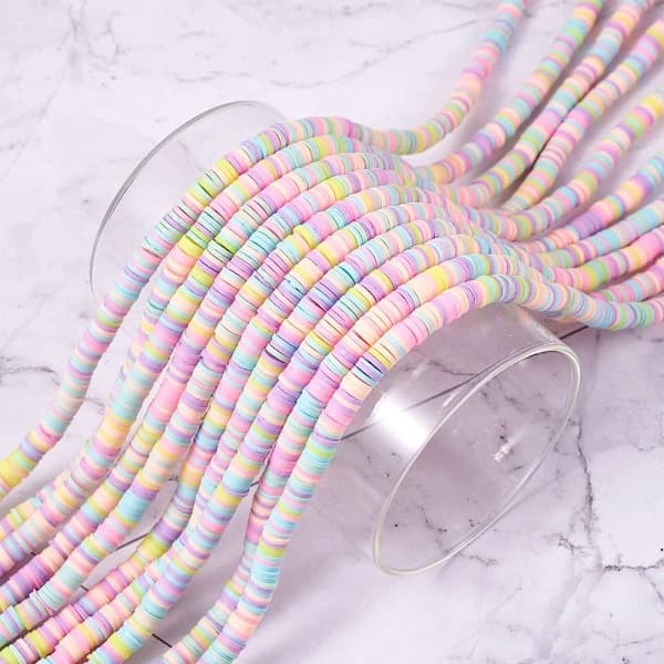 Approx. 3200 pcs Pastel Heishi Beads