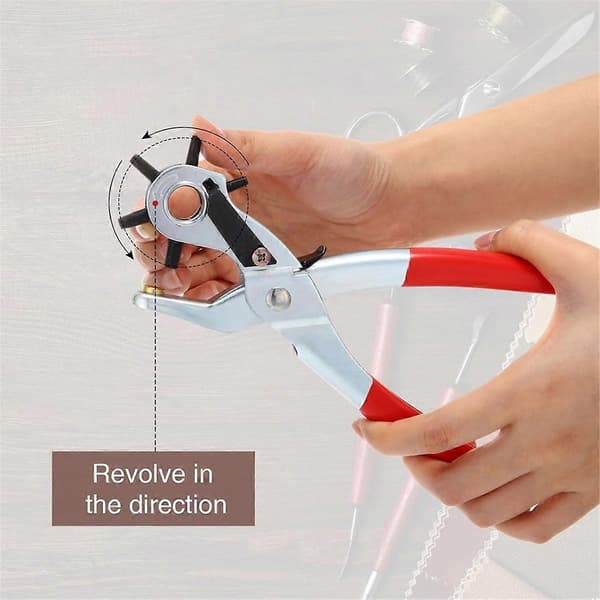 3-pack Belt Hole Punch for Leather, Craft Hole Puncher, Belt Hole Punch with 6 Different Hole Sizes