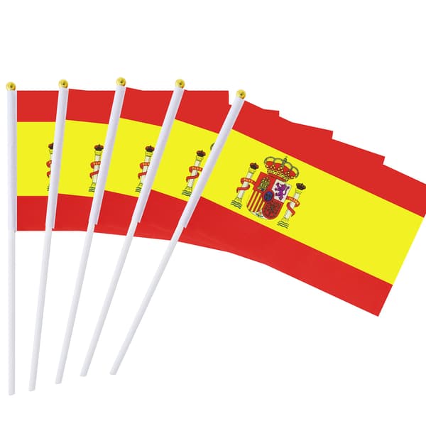 25-pak håndholdte små mini-flag Spanien Spain