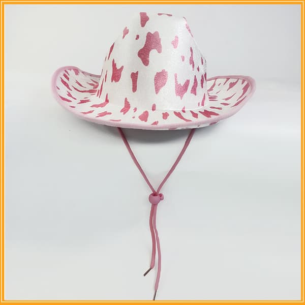Rosa prikket cowboyhat Halloween Western Milk Cowboyhat