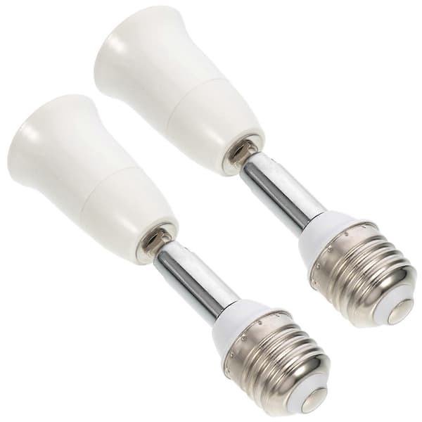 2 pcs Light Socket Extender Flexible Light Socket Adapter Bulb Adapter (E27-E27) [DB] White 14.00X4.00X4.00CM White 14.00X4.00X4.00CM