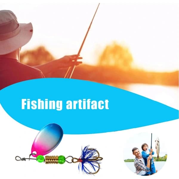 Fishing Spinner with Storage Bag for Trout, Perch, Salmon, Pike and Zander - 16 Pcs Metal Lures