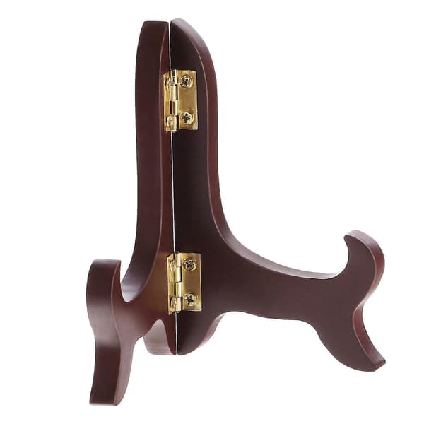 Plate Rack Wooden Stand Display Plate Holder Easel Friends 5-10cm Compatible Items 1-pack [DB] Coffee Coffee