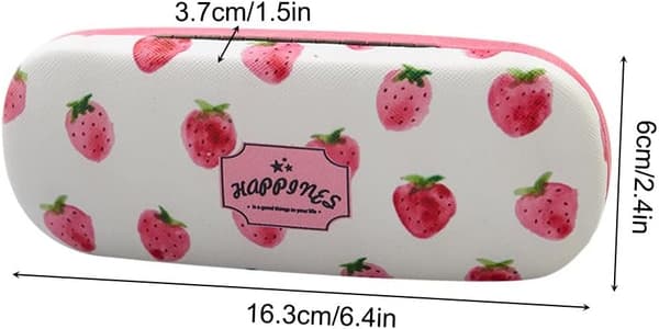 5* Kovat silmälasikotelot naisille, kaunis mansikkakuvio silmälasit B