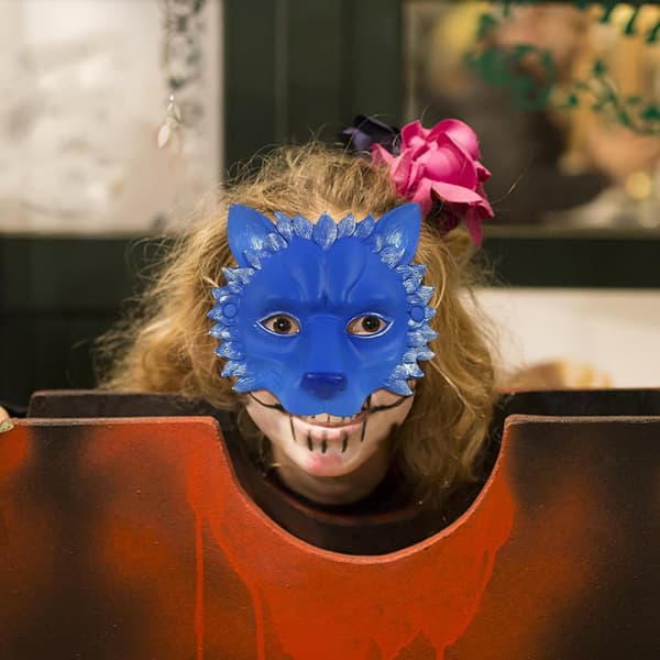 ansiktsdekke, løve, voksne, hodeplagg, cosplay, pustende blå - Blau