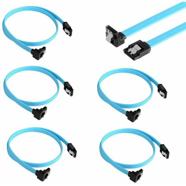 5 stk SATA 3.0 SATA3 III 6GB/S Kabel 90 Graders Ret Vinkel til Harddisk
