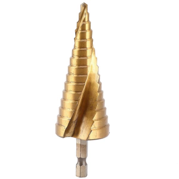 Step Drill High Speed Steel Hole Cutter Tool with Hex Shank for Drilling Wood 4mm~20mm