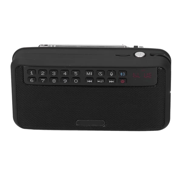 E500 Wireless Portable Bluetooth Speakers with AUX/Memory Card and Flashlight, Black