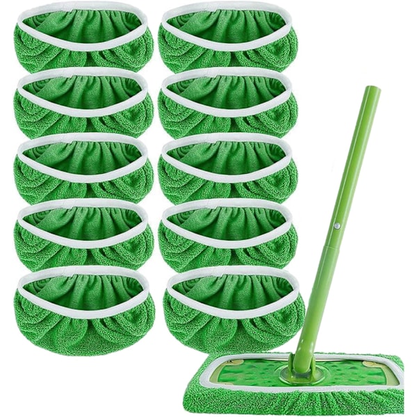 Återanvändbara moppdynor i mikrofiber, kompatibla med Swiffer Sweeper-ersättning för hushållsstädning 10