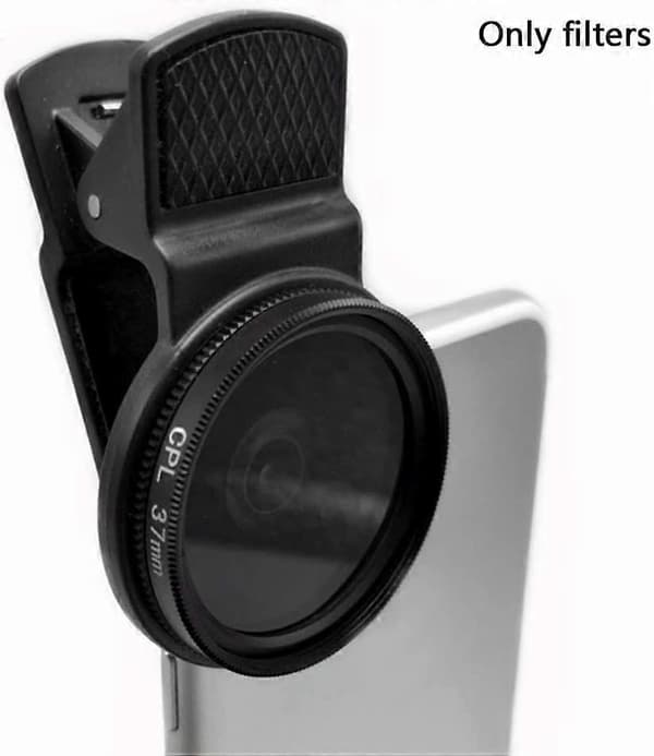 HD Telefonlinse 37mm Professionelt Kameralinsesæt til Telefon, Bærbart CPL Filterobjektiv