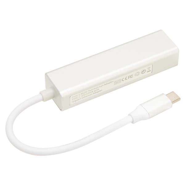 USB C - Ethernet-sovitin RJ45 3 USB3.0-porttia Nopea Gigabit USB C - Ethernet-sovitin Windows 7:lle OS X:lle