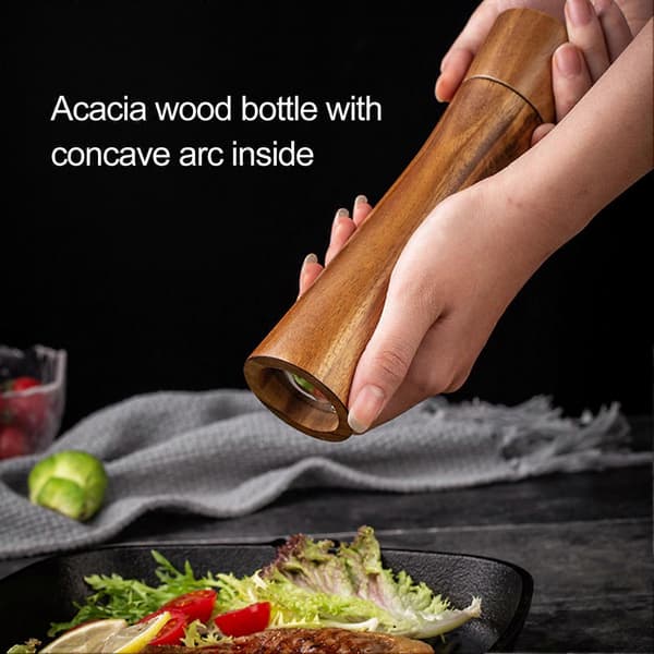 Pepper Mill Adjustable Thickness Ceramic Core Outdoor BBQ Handheld Spice Pepper Grinder Home Accessories L L